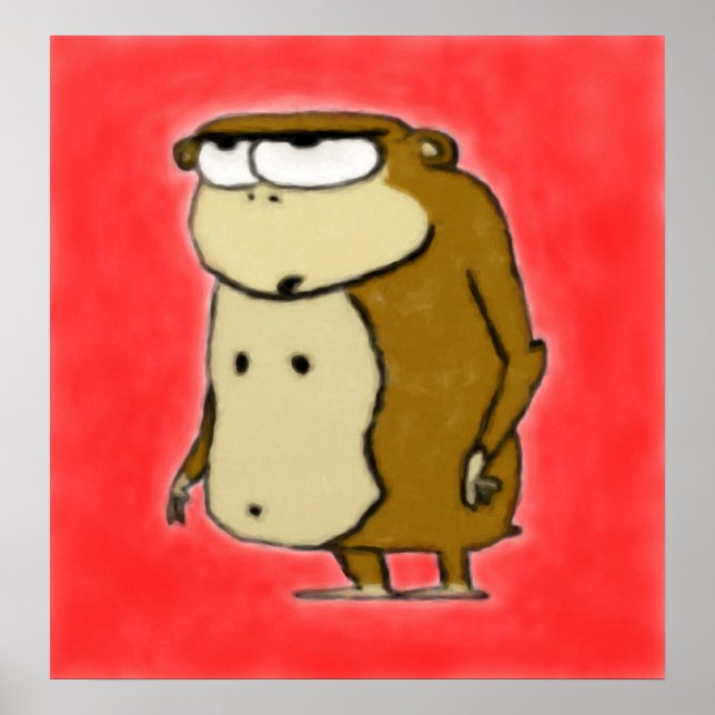 Portly primataffisch för kort n poster (Framsidan)