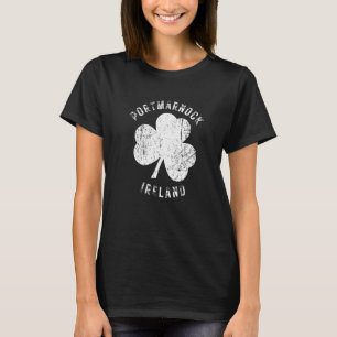 Portmarnock Dublin Irland Vintage Shamrock Distre T Shirt
