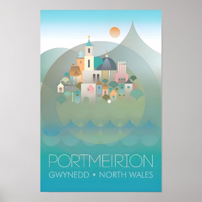 Portmeirion, Gwynned, Nordwales Tryck (Framsidan)