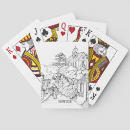 Portmeirion North Wales Pen och Bläck Sketch Spelkort