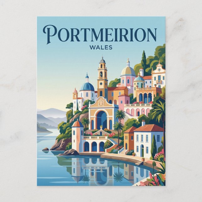 Portmeirion Wales Vykort (Framsida)