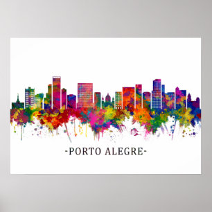Porto Alegre Brasilien Skyline Poster
