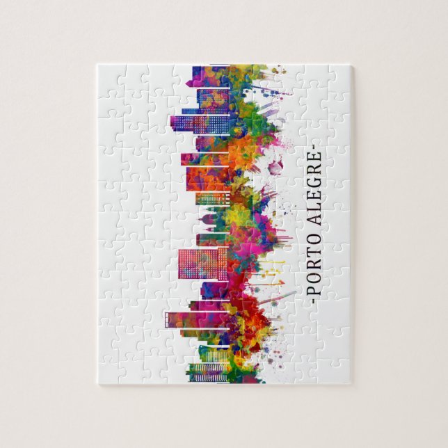 Porto Alegre Brasilien Skyline Pussel (Vertikal)