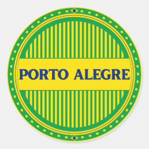 Porto Alegre City Pride – Brasiliansk identitet Runt Klistermärke