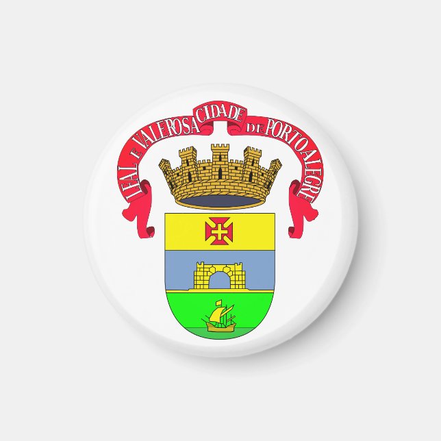 Porto Alegre (stads- och försegling) - BRAZIL Magnet (Framsidan)