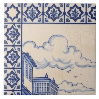 Porto Azulejo Mural Kakel 1 av 6 Överst till vänst