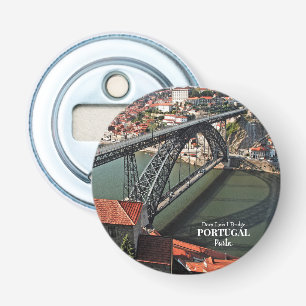 Porto bridge over Douro River, Portugal Flasköppnare
