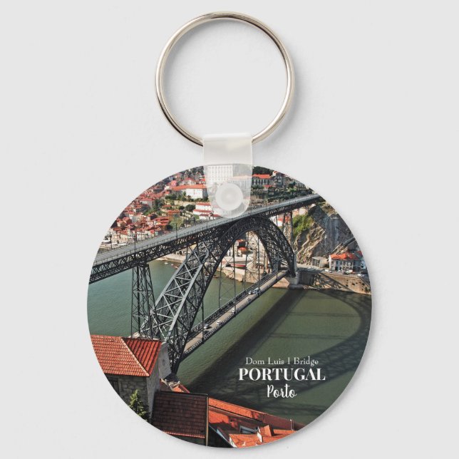 Porto bridge over Douro River, Portugal Nyckelring (Framsida)