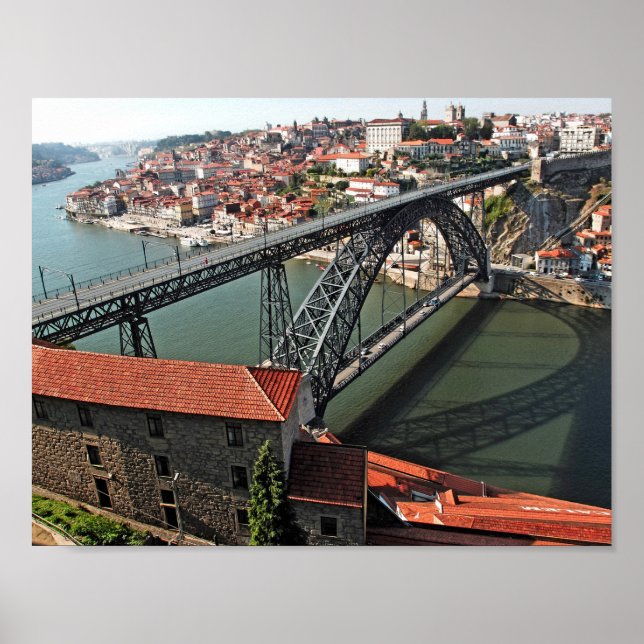 Porto bridge over Douro River, Portugal Poster (Framsidan)