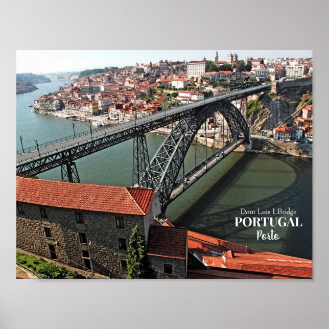 Porto bridge over Douro River, Portugal Poster (Framsidan)
