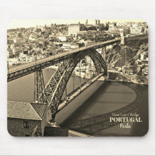 Porto bridge over Douro River, Portugal, Sepia Musmatta