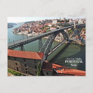 Porto bridge over Douro River, Portugal Vykort