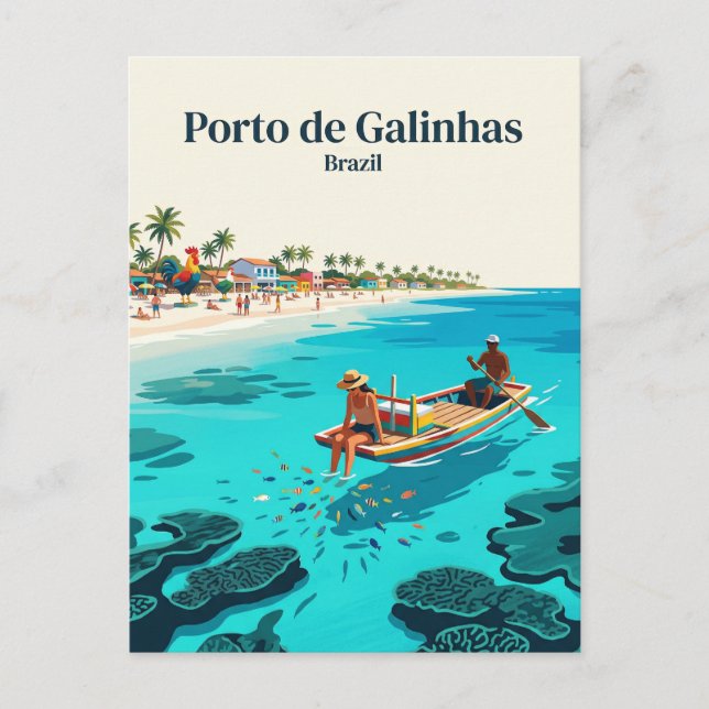 Porto de Galinhas Brasilien Vykort (Framsida)