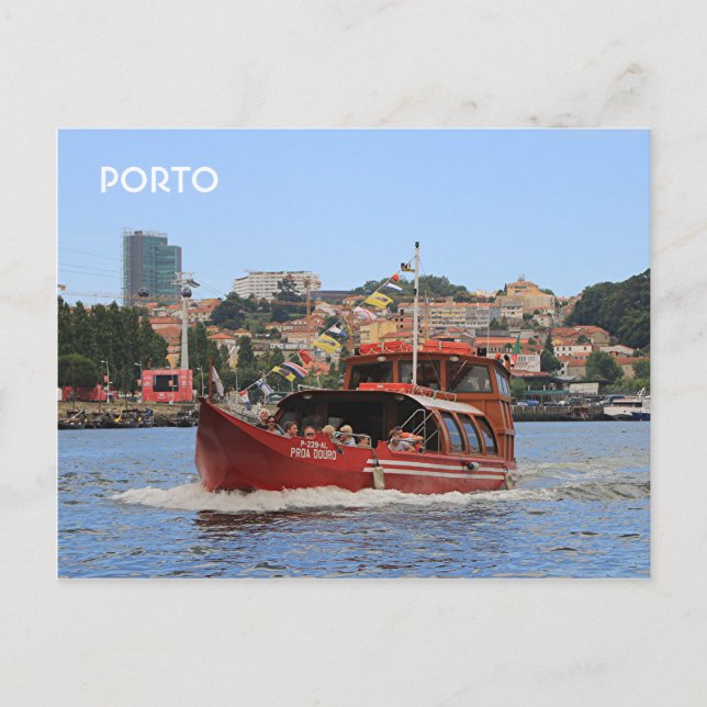 Porto: Douro-båt, Portugal Vykort (Framsida)