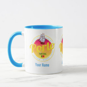Porto i Portugal Frakt Retro Sunset Vintage Mugg