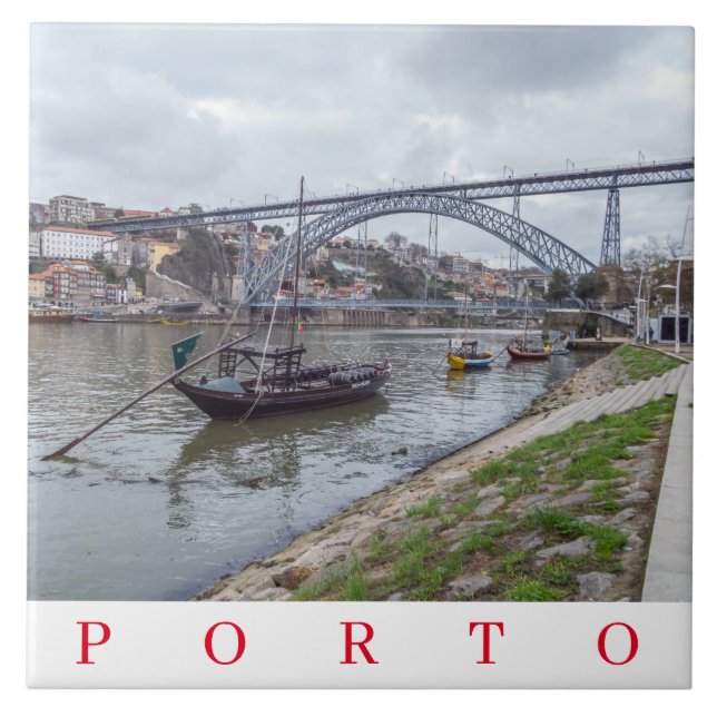 Porto Luis I Bridge visar keramiskt plattor Kakelplatta (Framsidan)
