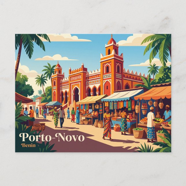 Porto-Novo Benin Vykort (Framsida)