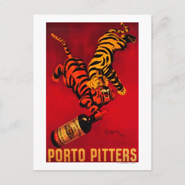 Porto Pitters Vintage PosterEurope Vykort (Framsida)