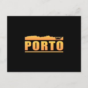 Porto Portugal City Skyline Cityscape Funny Gift Vykort