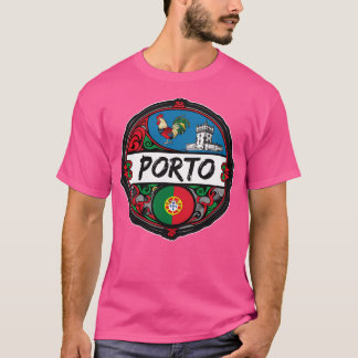 Porto Portugal Flagga Badge Travel Souvenir Porto T Shirt