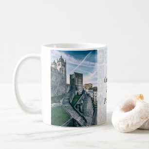 Porto, Portugal Katedral och Gamla stadshuset Kaffemugg