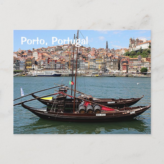 Porto Portugal: Offley-båt Vykort (Framsida)