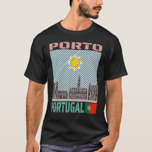 Porto Portugal Skyline Land City Skyline Landm T Shirt