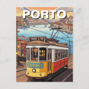 Porto Portugal Travel Abstrakt Vykort