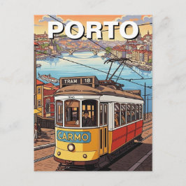 Porto Portugal Travel Abstrakt Vykort