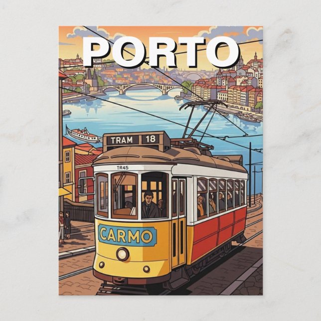 Porto Portugal Travel Abstrakt Vykort (Framsida)