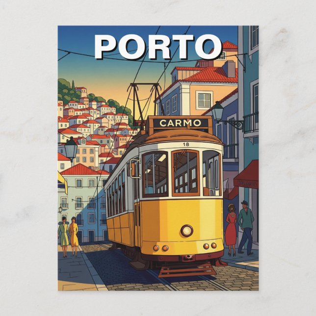 Porto Portugal Travel Abstrakt Vykort (Framsida)
