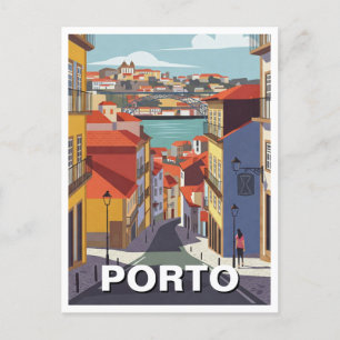 Porto Portugal Travel Abstrakt Vykort