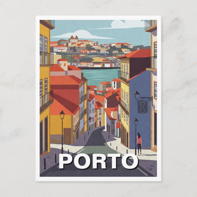 Porto Portugal Travel Abstrakt Vykort (Framsida)