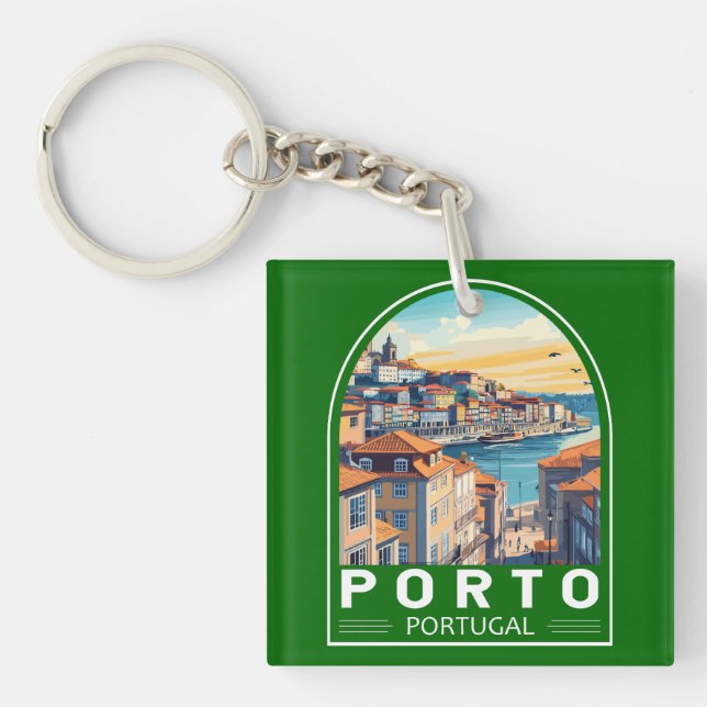 Porto Portugal Travel Art Emblem (Framsidan)