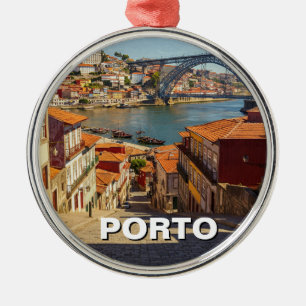 Porto Portugal Travel Julgransprydnad Metall