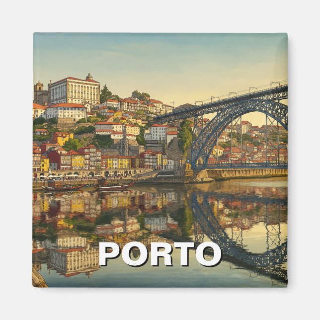Porto Portugal Travel Magnet (Framsidan)