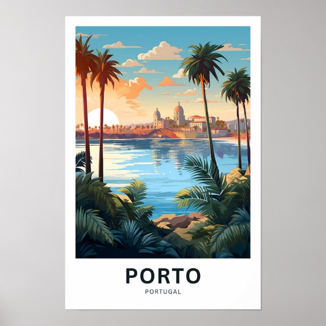 Porto Portugal Travel Skriv ut Poster (Framsidan)