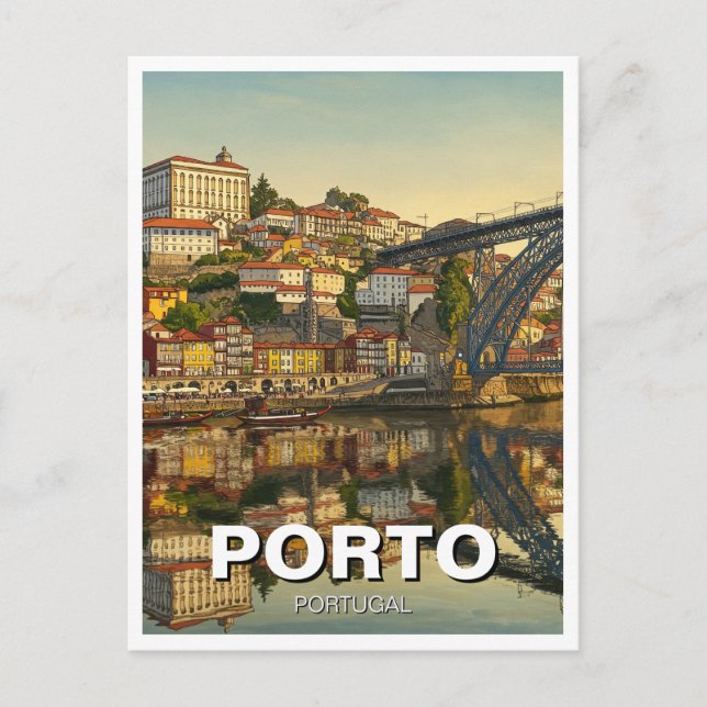 Porto Portugal Travel Vykort (Framsida)