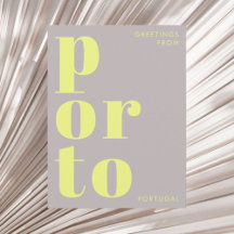 Porto Portugal typografi vykort