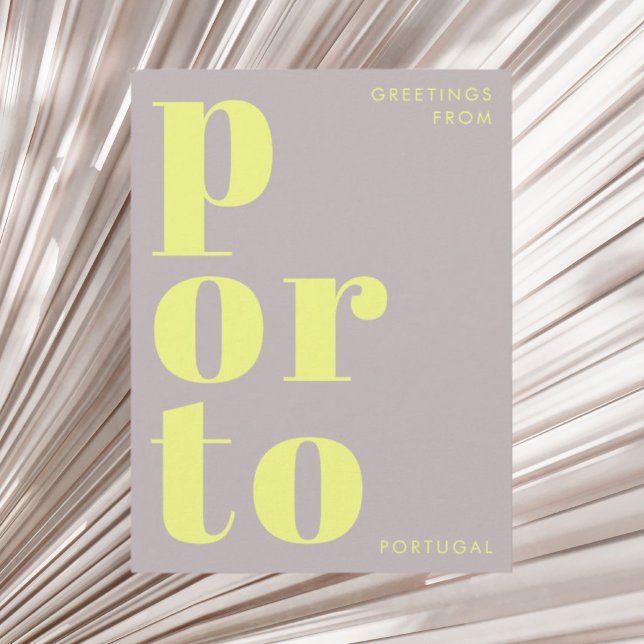 Porto Portugal typografi vykort (Skapare uppladdad)