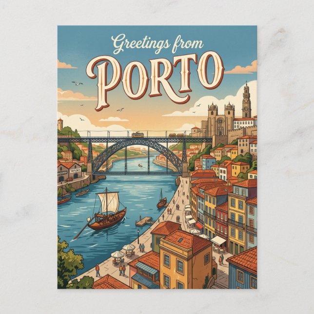 Porto Portugal Vykort (Framsida)