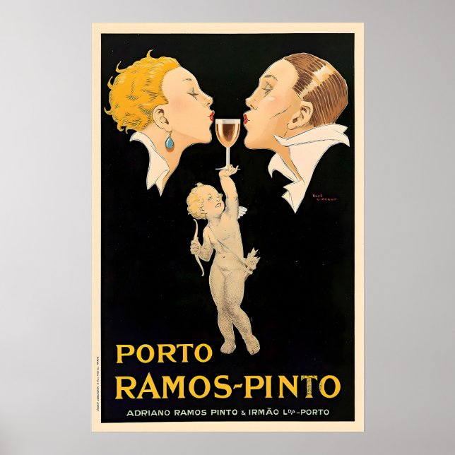 Porto Ramos-Pinto Rene Vincent Likör Årgång Poster (Framsidan)