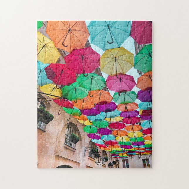 Porto Rico Umbrellas Mönster Jigszle Puzzle Comple Pussel (Vertikal)
