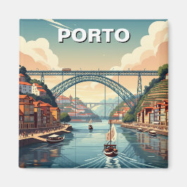 Porto River Cruise Portugal Travel Magnet