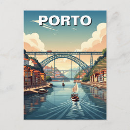 Porto River Cruise Portugal Travel Vykort