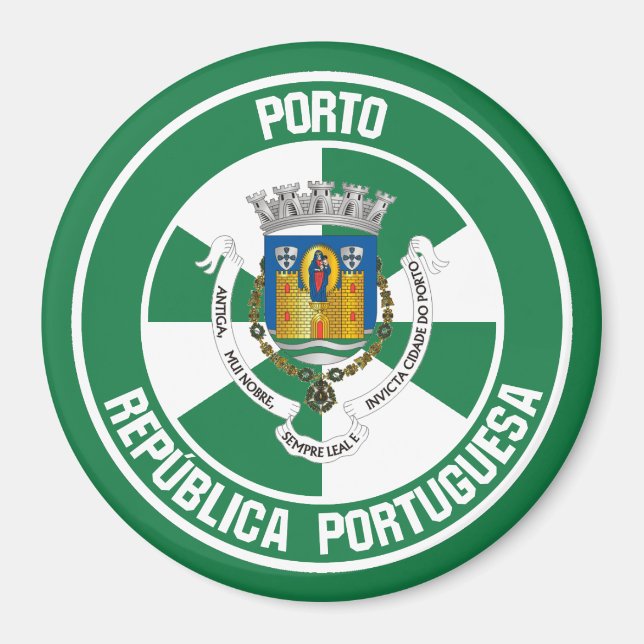 Porto Round Emblem Magnet (Framsidan)