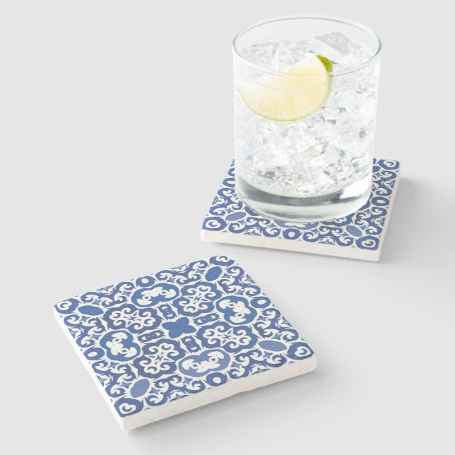 Porto Royale Classic Blue Baroque Stenunderlägg (Sidan)