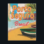 Porto Seguro Brazavacation poster Vykort<br><div class="desc">Porto Seguro Brasiliansk vaccination poster. Porto Seguro helgdag poster.</div>