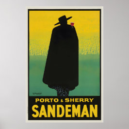 Porto Sherry Mat och Dryck Vintage Affisch