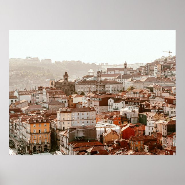 Porto stad under solnedgång poster (Framsidan)